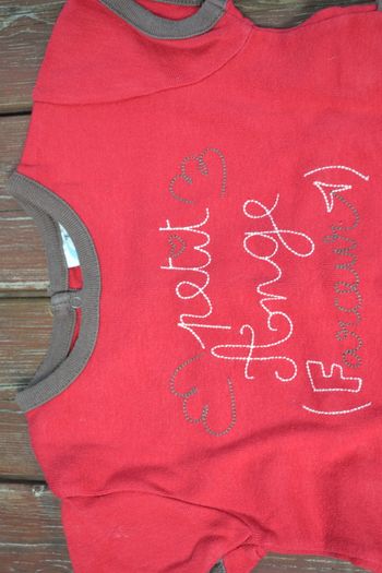 French Designer Du Pareil au Meme red romper 74cm DPAM