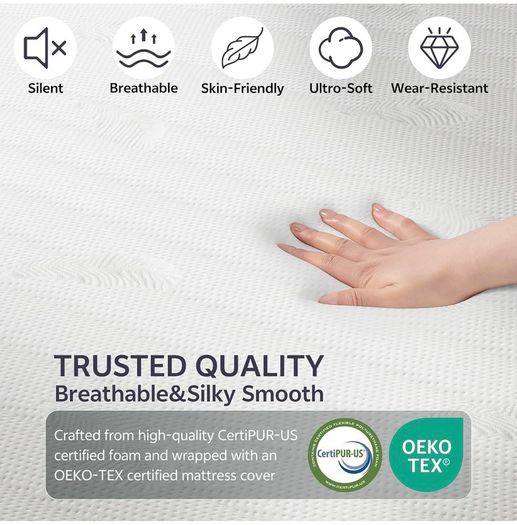 King Size Mattresses 5FT 25cm Medium Firm Pocket Sprung 7-Zone OEKO-TEX Certified