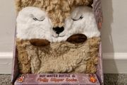 Hot water bottle &amp; fluffy socks set