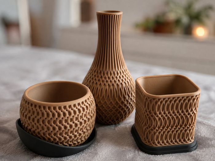 Modern decorative planter & vase set