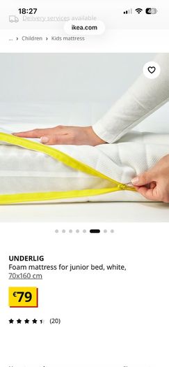 Ikea Kritter Toddler Bed With Mattress.