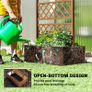 Wooden Trellis Planter Box, Raised Garden Bed to Grow Vegetables, Herbs and Flowers, Orange Image 6