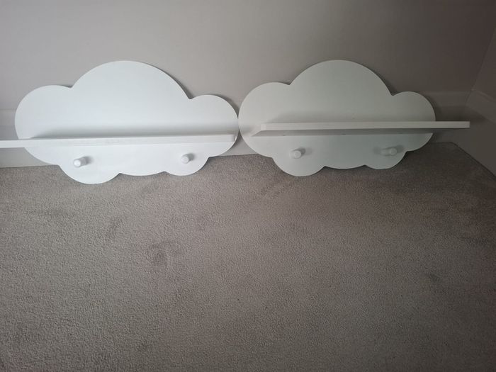 2 x Cloud shelves