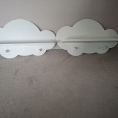 2 x Cloud shelves