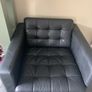 Black Leather Armchair Image 2