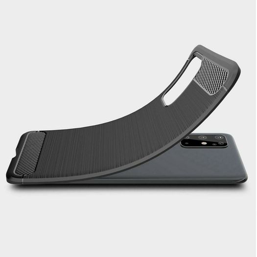 Samsung Galaxy S20 Plus Case Cover Carbon Fiber Design Shockproof Black Armor - FHT03SMK3