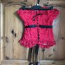 DIVA Corset And Tulle Skirt Black And Red Satin Gothic Style Image 4