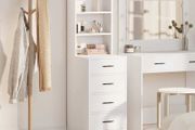 Highboard with Drawer White 40 x 41 x 135 cm