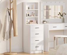 Highboard with Drawer White 40 x 41 x 135 cm