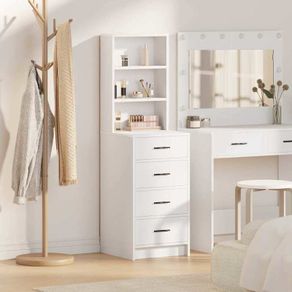 Highboard with Drawer White 40 x 41 x 135 cm