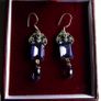 Vintage Sterling Silver 925 Dainty Violet Crystal and Silver Earrings 8,8g Image 2