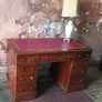 Victorian antique mahogany pedestal Desk Image 3