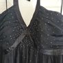 Black Chiffon & Diamante Top. Size 18. New Image 2