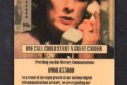 Great Britain Mercury 50p Allo Allo / Jobs '90 - 19 MERA (Mercury Pager) (GPT - Magnetic) Phone Card