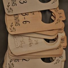 Wardrobe baby wooden clothes dividers