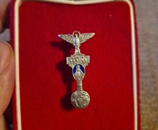 Unique Item 1930s-40s  Sterling Silver Legio Mariae Brooch. Legion of Mary.