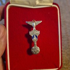 Unique Item 1930s-40s  Sterling Silver Legio Mariae Brooch. Legion of Mary.