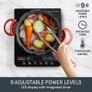 Everyday Portable Electric Induction Hob, 2 hours timer, 6 functions, 9 power level, 2100W, Kitchen, Student, Cooking, Caravan, Party, Black, Image 6