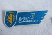 BRITISH CALEDONIAN airways - junior wings plastic badge (1970's/1980's). Scarce badge.