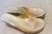 Metro Gold wedge heels