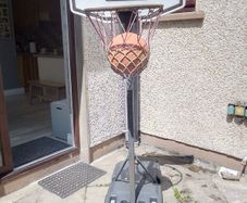 Basketball stand with net and ball