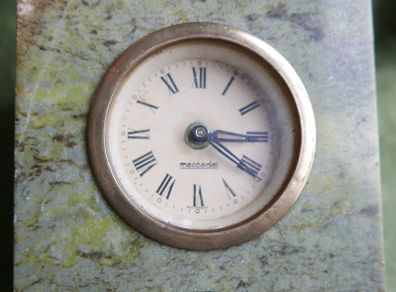 Vintage Mercedes wind up Granite Clock in working order