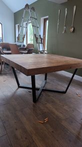 modern rustic dining table