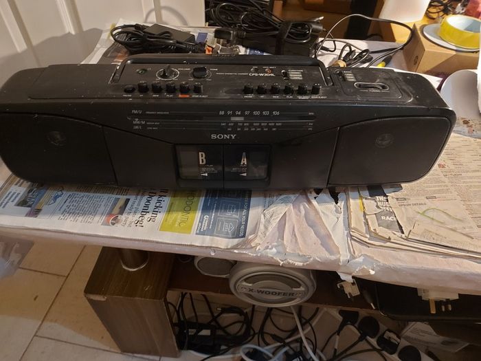 Sony Radio Cassette-Corder Model CFS-W304L, Radio and Dual Tape Deck, Radio works great, tapes not playing, tape decks need cleaning