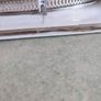 Reticulated silver plate on copper tray with heavy divided glass insert Image 3
