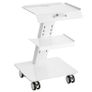 Laboratory Cart, 3-Layer Laboratory Cart with Wheels, Mobile Metal Cart with Swivel Castors, Serving Cart Clinic Cart with Tray and 100 kg Load Capacity, for Laboratory, Clinic, Beauty Salon Image 3