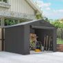 Tent garage 2.5 x 1.8 m Waterproof garage tent with roll-up zipper door ventilation window Dark gray Image 6