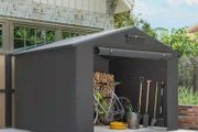 Tent garage 2.5 x 1.8 m Waterproof garage tent with roll-up zipper door ventilation window Dark gray