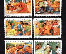 2006 United Nations (US, Geneva & Vienna) International Day of Families Commemorative Stamps Mint Never Hinged (MNH)