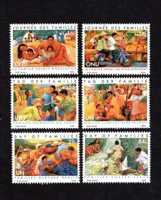 2006 United Nations (US, Geneva & Vienna) International Day of Families Commemorative Stamps Mint Never Hinged (MNH)