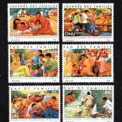 2006 United Nations (US, Geneva & Vienna) International Day of Families Commemorative Stamps Mint Never Hinged (MNH)