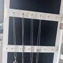 Overview                        white freestanding LED full-length jewelery cabinet mirror Image 7