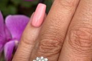 Vintage Aquamarine and Diamond 18ct Gold Cluster Ring