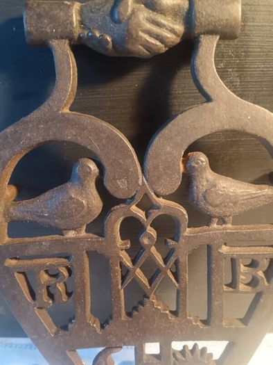 Ultra Rare 19th Century Masonic Trivet(1 of 7 Worldwide)