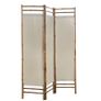 Folding 3-Panel Room Divider Bamboo and Canvas 120 cm Image 4