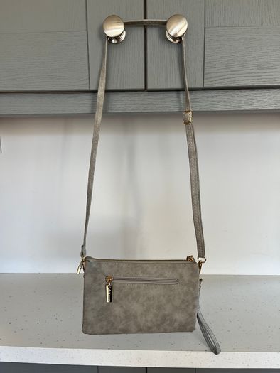 Grey Crossbody Clutch Bag