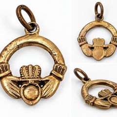 9ct Gold Claddagh Pendant