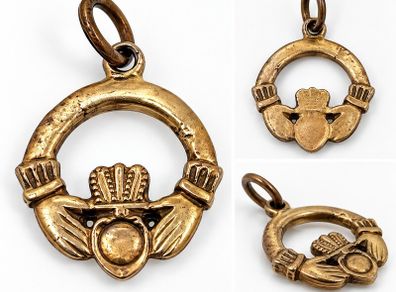 9ct Gold Claddagh Pendant