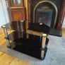 Black Glass 3 Tiered TV stand Image 3