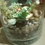 Glass vase with coloured stones Image 5