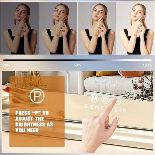 Hollywood Vanity Cosmetic Mirror For Makeup with Lights, Type-C and USB Output Port, 15 Bulbs 3 Lighting Modes Tabletop and Wall Mounted