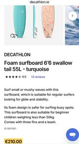 Foam surfboard