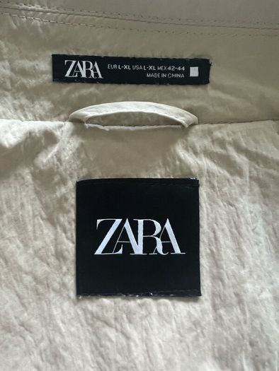 Zara mens long trench coat