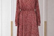 HM Leopard Print Dress, Size UK 10