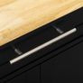 Black Kitchen Island Trolley Serving Cart, 109 x 40 x 89 cm, Kitchen Island with Spice Rack & Towel Rail Image 3