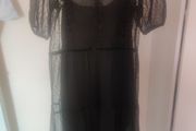 H&amp;M Divided black lace midi short sleeve dress size S UK 10 EU38 Perfect condition Postage included